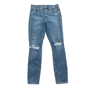 Gap size 2R True Skinny High Rise Distress Jeans